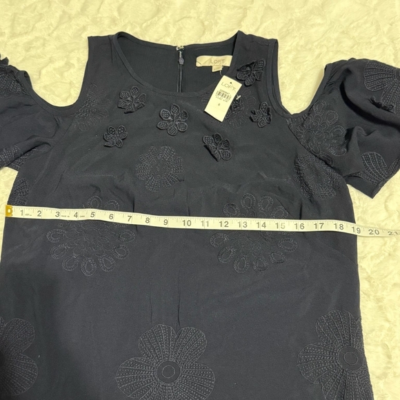 LOFT Black Cold Shoulder Mini Dress - Picture 8 of 8